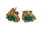 Boucles d'oreilles Boucles d'oreilles contemporaines en or jaune, diamants et émeraudes 58 Facettes E25