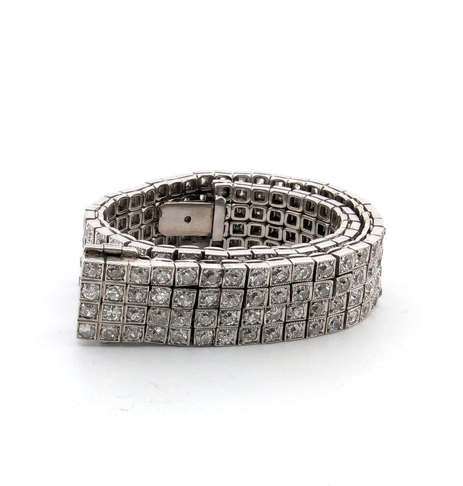 Bracelet Bracelet en platine avec diamants 58 Facettes