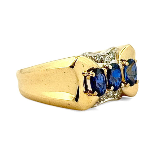 Bague 60 Bague en or 18 carats saphirs et diamants 58 Facettes