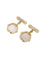 Boutons de manchette CARTIER Boutons de manchette Double C or jaune acier 58 Facettes J290