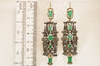 Boucles d'oreilles Antique emeralds diamonds gold Catalan earrings 58 Facettes 7488
