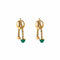 Boucles d'oreilles Pendants d'oreilles or jaune et chrysoprase 58 Facettes TOU1223