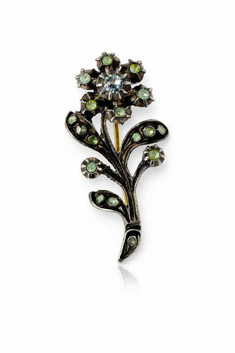 Pendientes Y Broche Español Diseño Floral 58 Facettes 50195