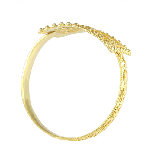 Antieke 18-karaats gouden ring met granulatie en filigraan, circa 1780 – Weerspiegeling van Georgische elegantie 