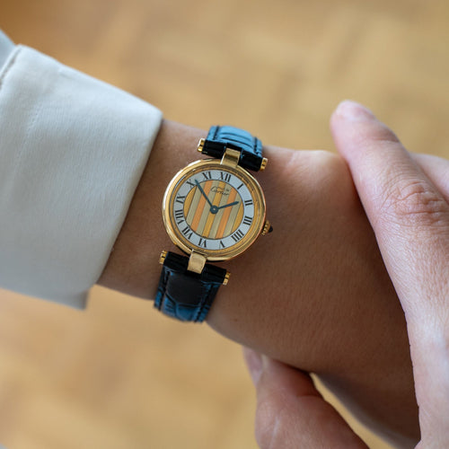 Montre Cartier - Montre Must Vendôme Trinity dial en vermeil 58 Facettes