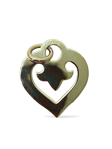 Pendentif Pendentif coeur or blanc OJ.Perrin 58 Facettes 00009101