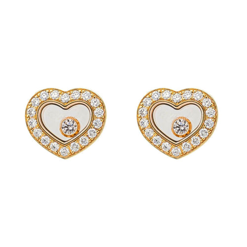 Boucles d'oreilles Chopard Boucles d'oreilles Happy diamonds Or rose Diamant 58 Facettes 4173785RV