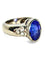 Bague 51 Bague or blanc tanzanite 5 ct et diamants 0,6 ct 58 Facettes 1241