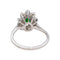 Bague 50 Bague Marguerite Or blanc Emeraude, Diamant 58 Facettes 4941667CN