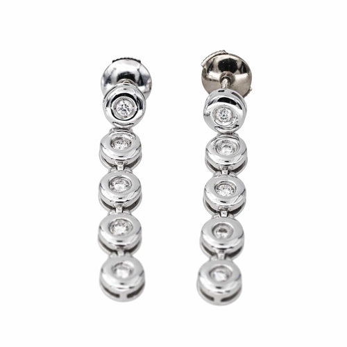 Boucles d'oreilles Boucles d'oreilles Pendantes Or blanc Diamant 58 Facettes 3394811CN
