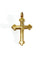 Pendentif Croix or rose et perles 58 Facettes