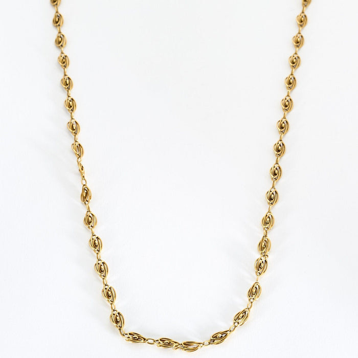 Collier Long sautoir ancien or jaune 58 Facettes