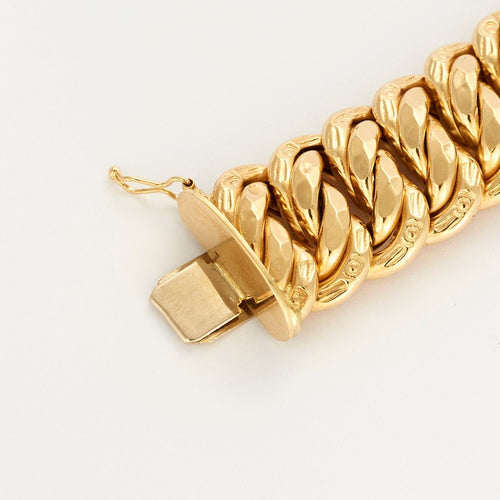 Bracelet Gourmette maille américaine 58 Facettes LP721