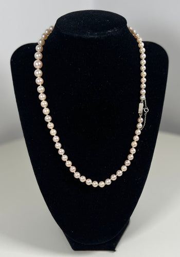 Collana 65 perle coltivate Akoya chiusura in oro 46 CM 