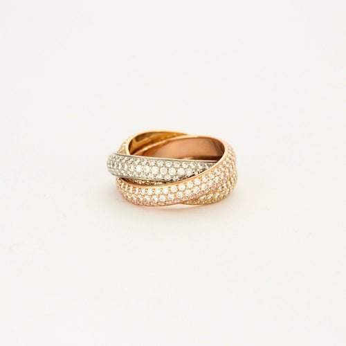 Bague 49 CARTIER - Bague Trinity pavée de Diamants 58 Facettes