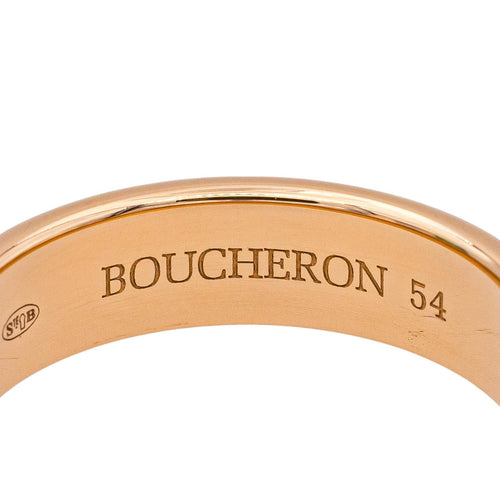 Bague 54 Boucheron Bague  Alliance Godron  Or rose 58 Facettes 4146852RV