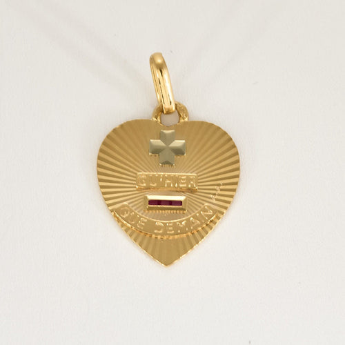 Pendentif AUGIS - Médaille sentimentale en or jaune 58 Facettes GAP1821X2