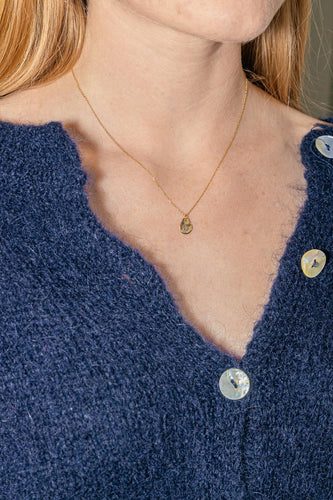 Dinh Van Náhrdelník Menottes Žluté zlato Diamant 