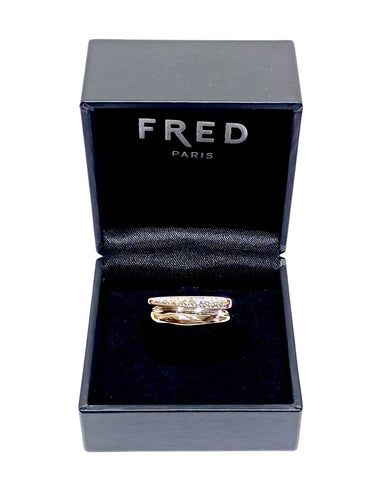 Bague 56 FRED - Bague Success or blanc et diamants 58 Facettes