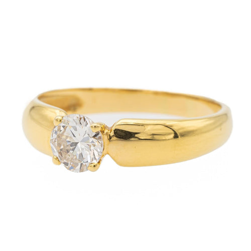Bague 55 Bague Solitaire Or jaune Diamant 58 Facettes 578417CD