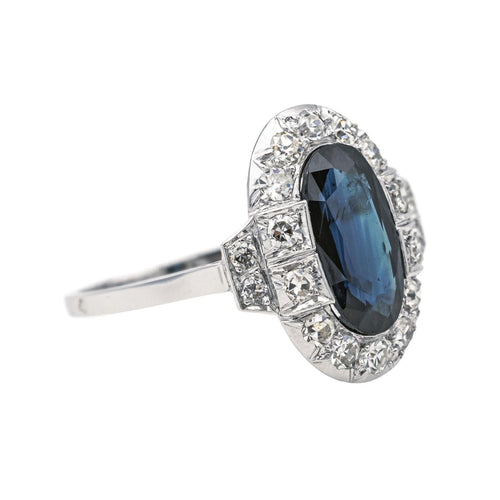 Bague 59 Bague Pompadour Platine Saphir, Diamant 58 Facettes 4099640CN