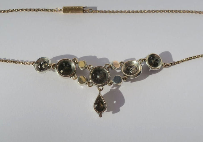 Collier Collier provençal XIXe rivière d’Arles Diamants or rose et argent 58 Facettes