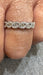 Bague 51 Demi alliance or blanc diamants 58 Facettes