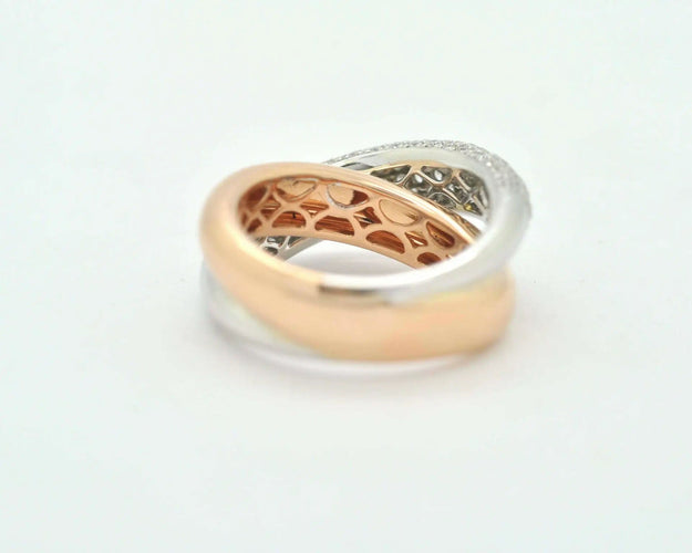 Anello Wagner oro bianco e rosa 58 Facettes 8730