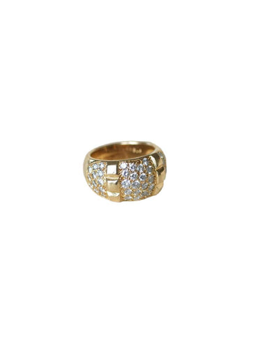 Bague 52 Van Cleef & Arpels - Bague Jonc Diamants, Or jaune 58 Facettes
