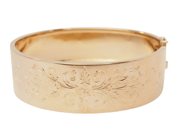 Bracelet Bracelet ancien à décor floral en or rose 58 Facettes 33493