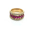 Bague 53 Bague en or jaune avec diamants et rubis 58 Facettes