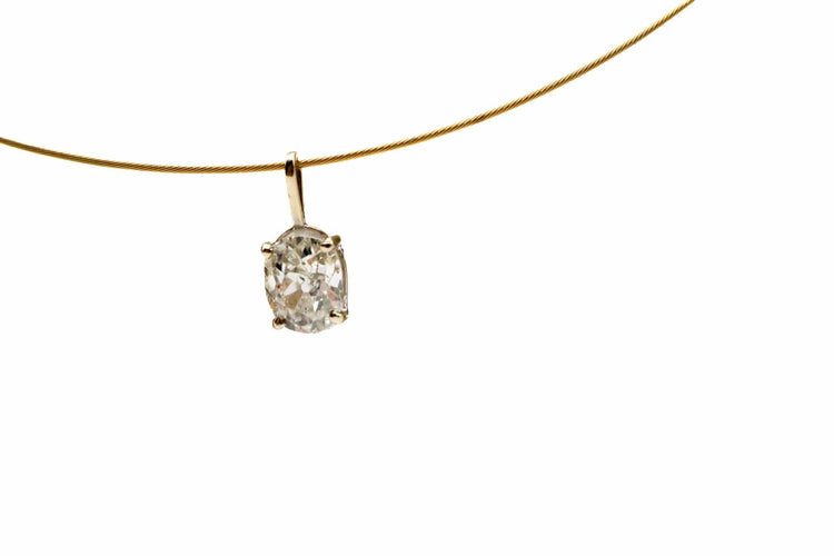 Pendentif Pendentif or blanc diamant 58 Facettes 250097