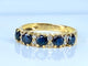 Bague 51 Demi alliance en or jaune, 5 saphirs et 8 diamants 58 Facettes AB433