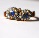 Bague 55 Bague Duo ancienne perles et pierres bleues 58 Facettes 573