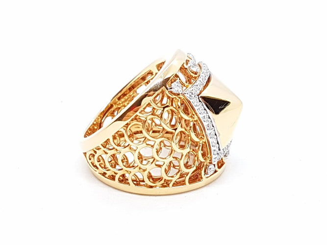 Bague 54 Bague Or rose Diamant 58 Facettes 578648RV