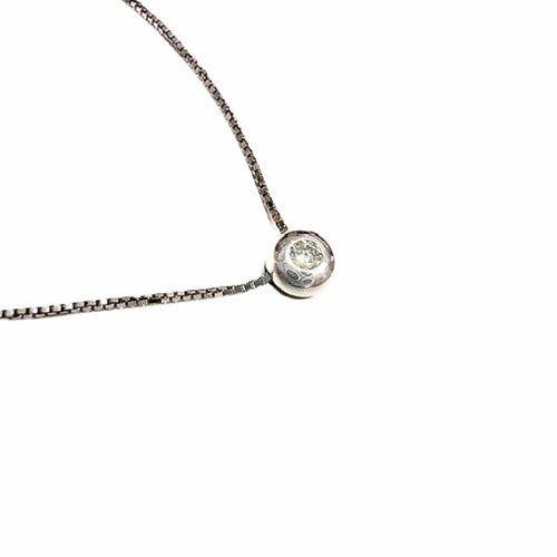 Collier Pendentif moderne en or blanc avec diamants 58 Facettes Q942A