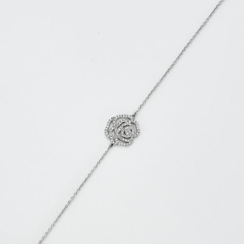 Bracelet Bracelet or gris avec diamants 58 Facettes L3