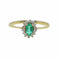 Bague Bague Marguerite, Emeraude et diamants 58 Facettes