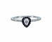 Bague 52.5 Bague solitaire or blanc, diamants blancs et diamants noirs. 58 Facettes AB509
