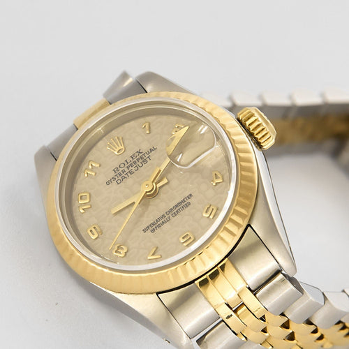 Horloge Rolex Model Datejust 26 mm in 18K Goud en Staal Computer Wijzerplaat 58 Facettes