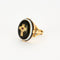 Bague 55 Bague agathe, or jaune et diamants 58 Facettes GU155