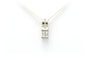 Pendentif Pendentif contemporain en or blanc serti de diamants 58 Facettes 22295