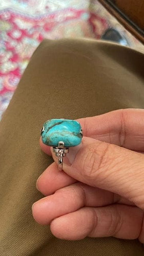 Bague 52 Bague turquoise et or blanc 58 Facettes