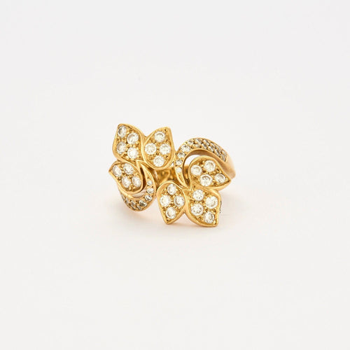 Bague 51 OJ PERRIN - Bague en or jaune diamants 58 Facettes