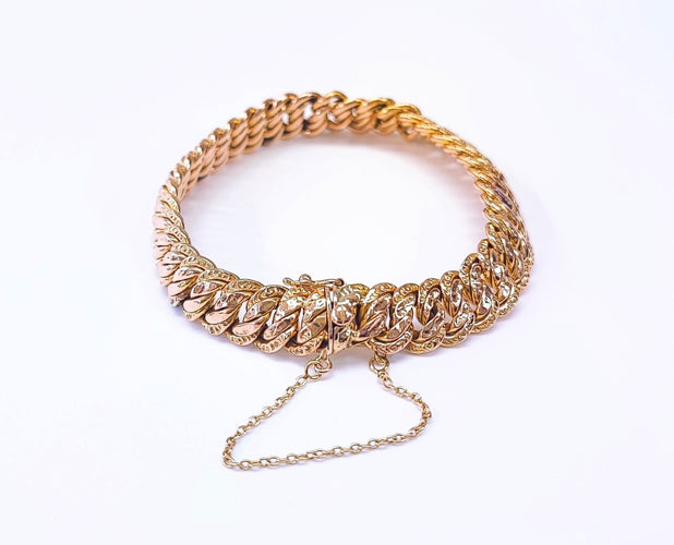 Bracelet Bracelet or jaune, maille américaine 58 Facettes BRAC.US-1810.8