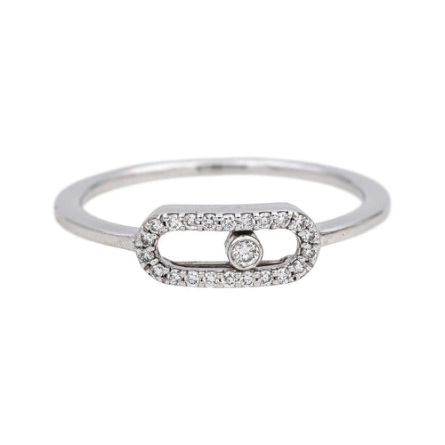 Bague 51 Messika Bague Move Uno Or blanc Diamant 58 Facettes 4993415CN