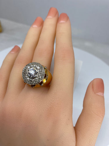 Bague 58 Bague Vintage 1960 Or Jaune, Platine & Diamants 58 Facettes AB12
