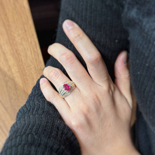 Bague 53 Bague - Or, Diamants & Rubis 58 Facettes 240386R