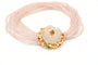 Bracelet Bracelet chinois contemporain or jaune, quartz rose, émeraudes, rubis et saphirs 58 Facettes 20743