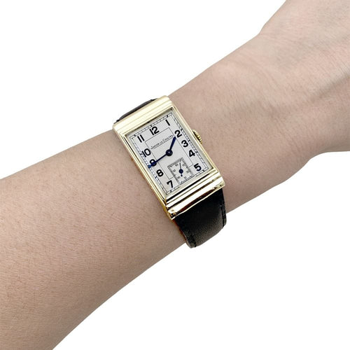 Montre Montre Jaeger Lecoultre or jaune, cuir. 58 Facettes 35126